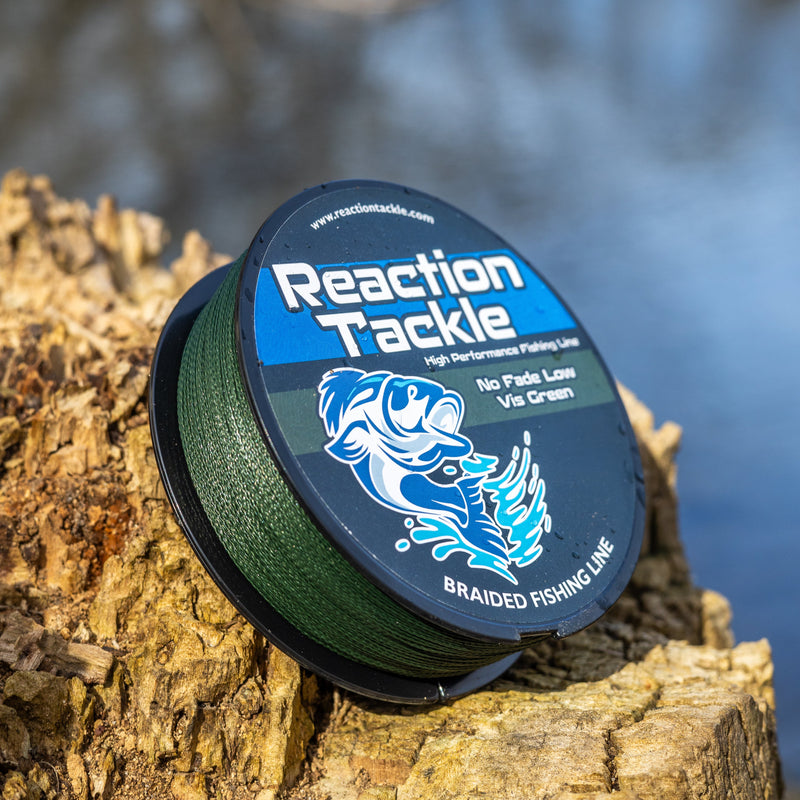 Load image into Gallery viewer, Reaction Tackle Braided Fishing Line - NO FADE Low-Vis Green
