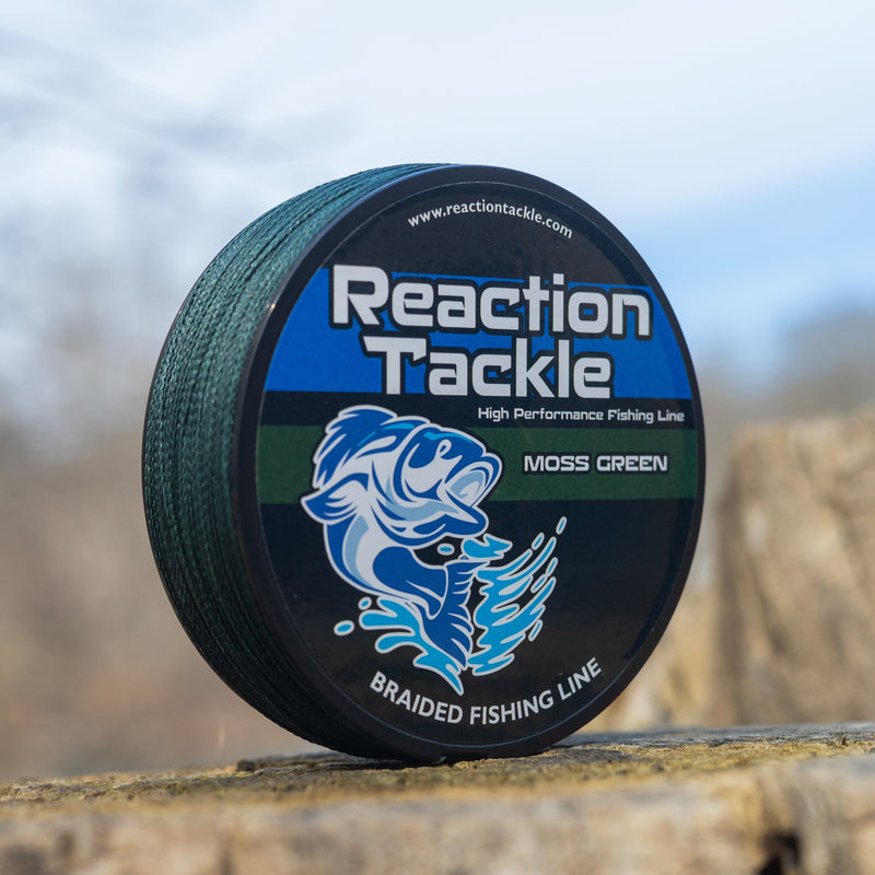 Load image into Gallery viewer, Reaction Tackle Braided Fishing Line - Moss Green

