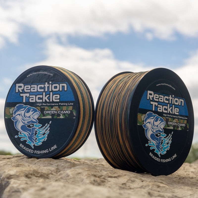 Load image into Gallery viewer, Reaction Tackle Braided Fishing Line - Green Camo
