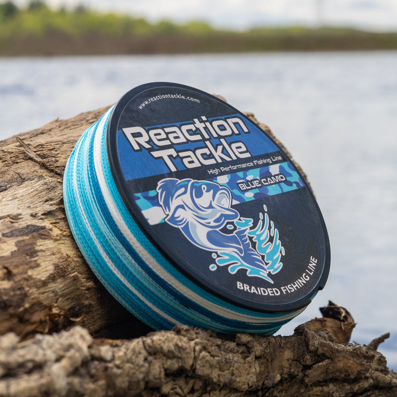 Load image into Gallery viewer, Reaction Tackle Braided Fishing Line - Blue Camo
