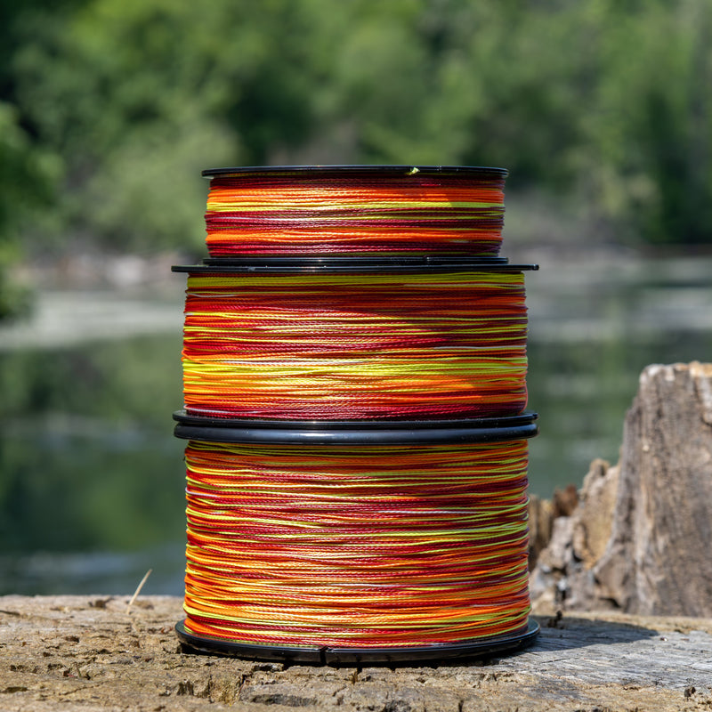 Load image into Gallery viewer, Reaction Tackle Braided Fishing Line - Fire Camo
