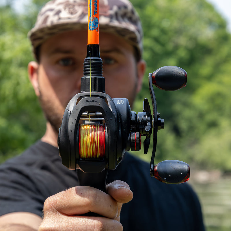 Load image into Gallery viewer, Reaction Tackle Braided Fishing Line - Fire Camo
