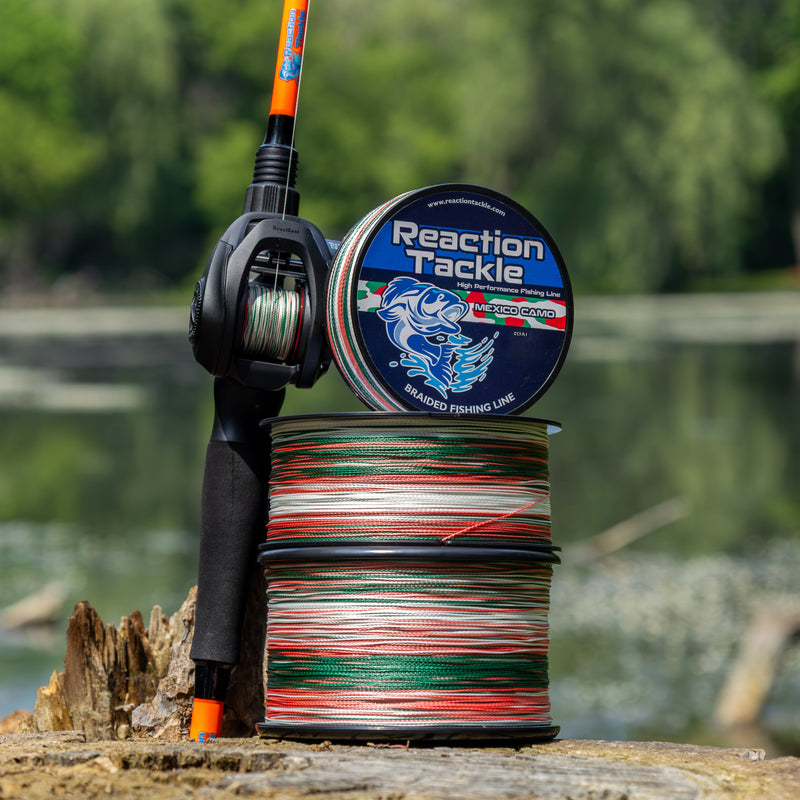 Load image into Gallery viewer, Reaction Tackle Braided Fishing Line - Mexico Camo
