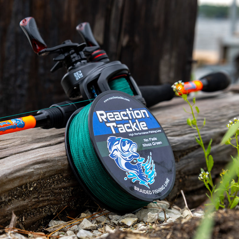 Load image into Gallery viewer, Reaction Tackle Braided Fishing Line - NO FADE Moss Green
