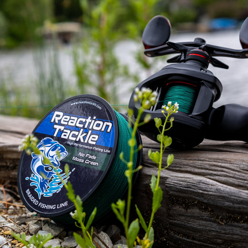 Load image into Gallery viewer, Reaction Tackle Braided Fishing Line - NO FADE Moss Green
