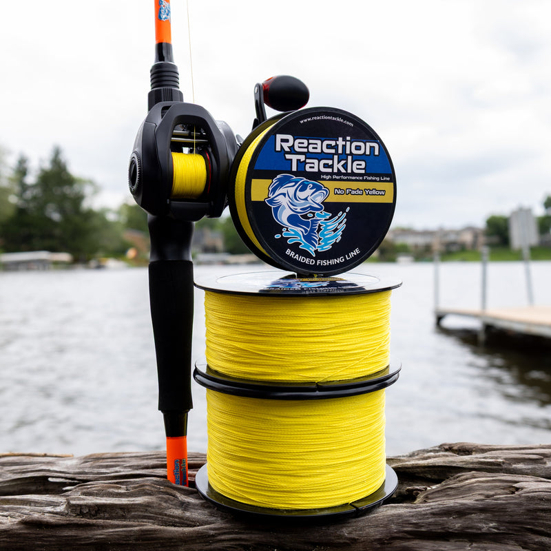 Load image into Gallery viewer, Reaction Tackle Braided Fishing Line - NO FADE Yellow
