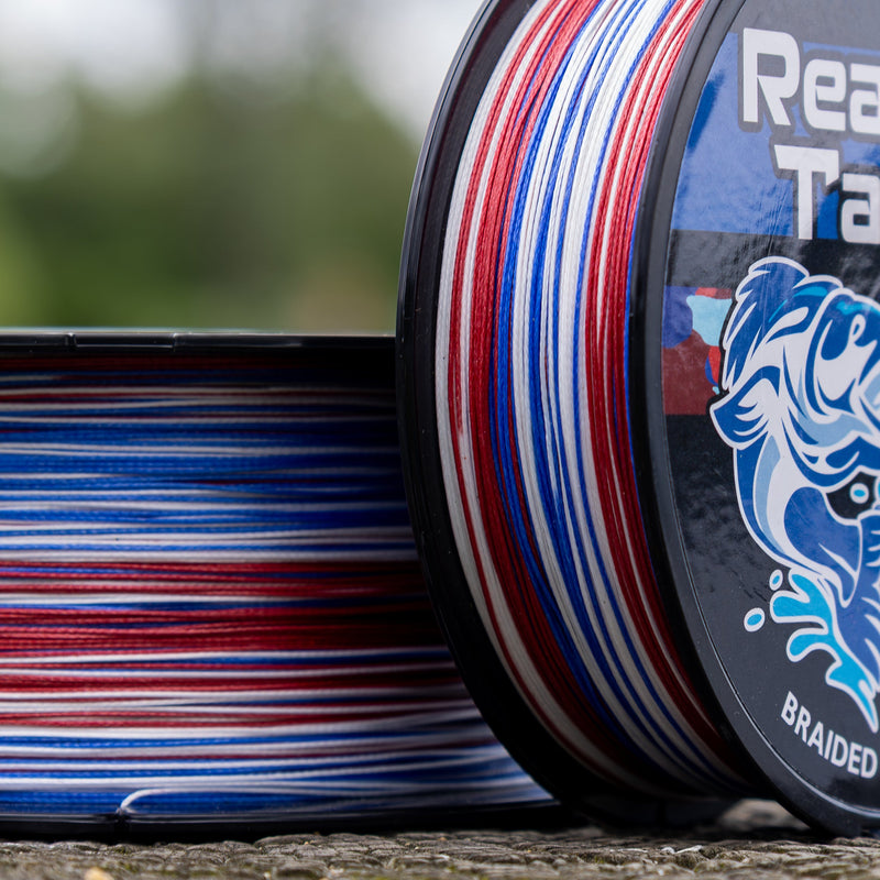 Load image into Gallery viewer, Reaction Tackle X8 Braided Fishing Line - USA Camo 8 Strand
