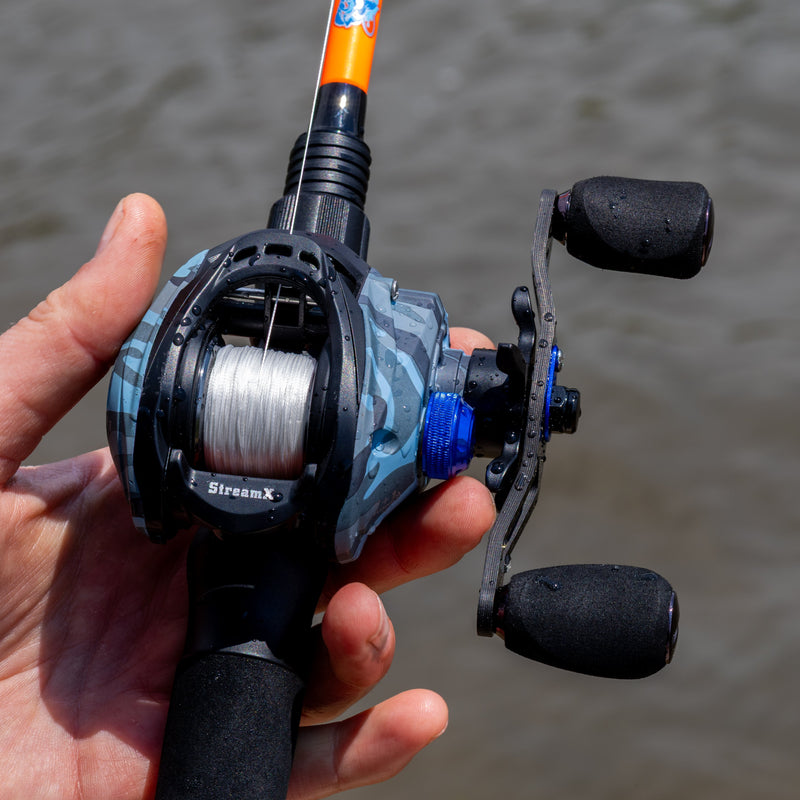 Load image into Gallery viewer, Reaction Tackle Baitcasting Fishing Reel- StreamX Edition- 7.5:1 Gear Ratio
