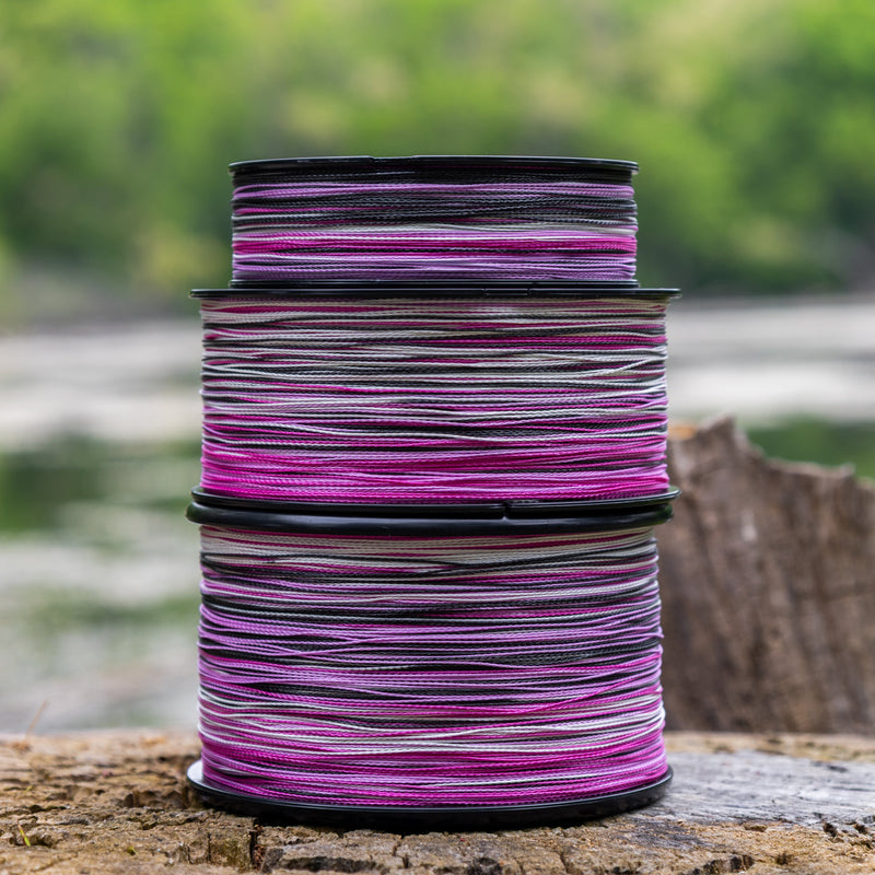 Load image into Gallery viewer, Reaction Tackle Braided Fishing Line - Pink Camo
