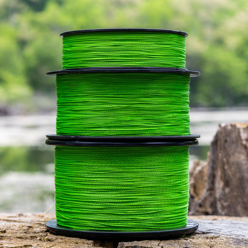 Load image into Gallery viewer, Reaction Tackle Braided Fishing Line - NO FADE Hi Vis Green
