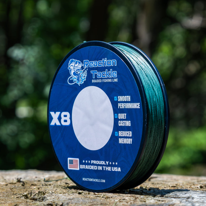 Load image into Gallery viewer, Reaction Tackle BRAIDED IN THE USA Fishing Line- X8
