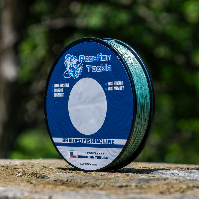 Load image into Gallery viewer, Reaction Tackle BRAIDED IN THE USA Fishing Line - X4
