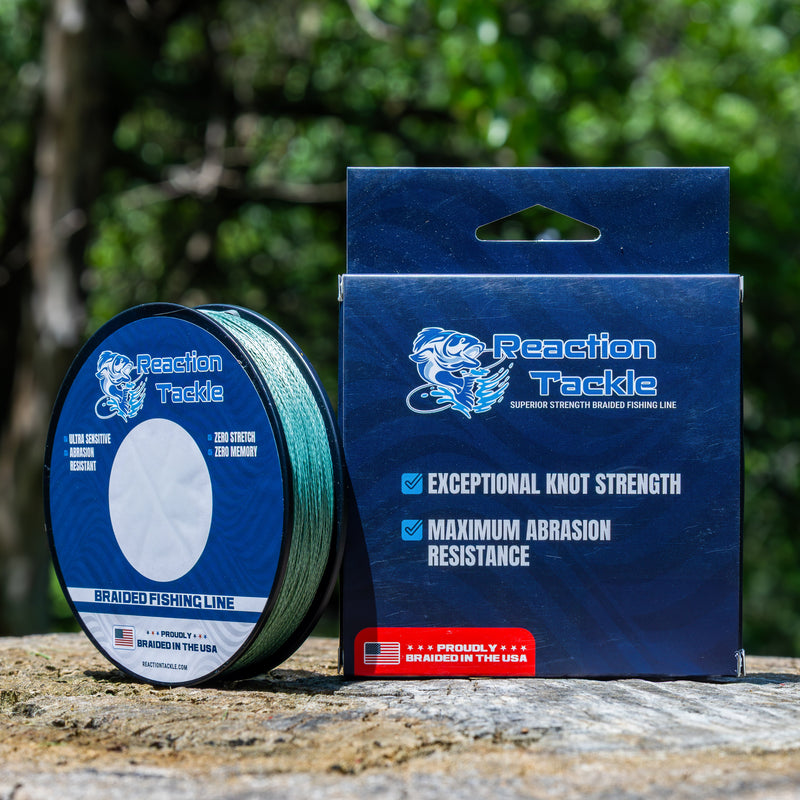 Load image into Gallery viewer, Reaction Tackle BRAIDED IN THE USA Fishing Line - X4
