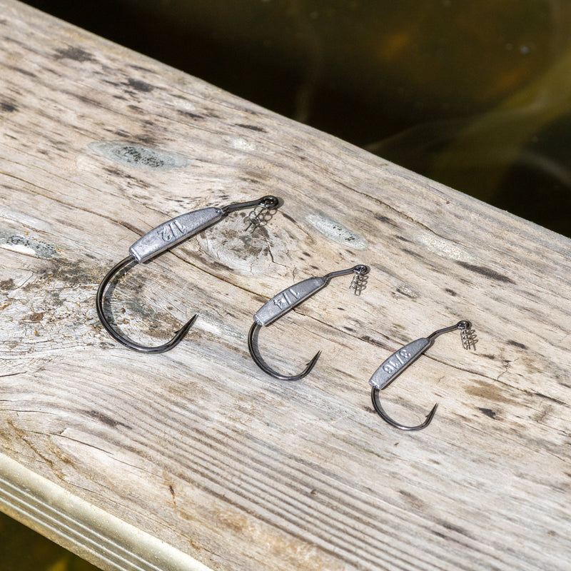 Load image into Gallery viewer, Reaction Tackle Lead Weighted Swimbait Hooks (10-PACK)
