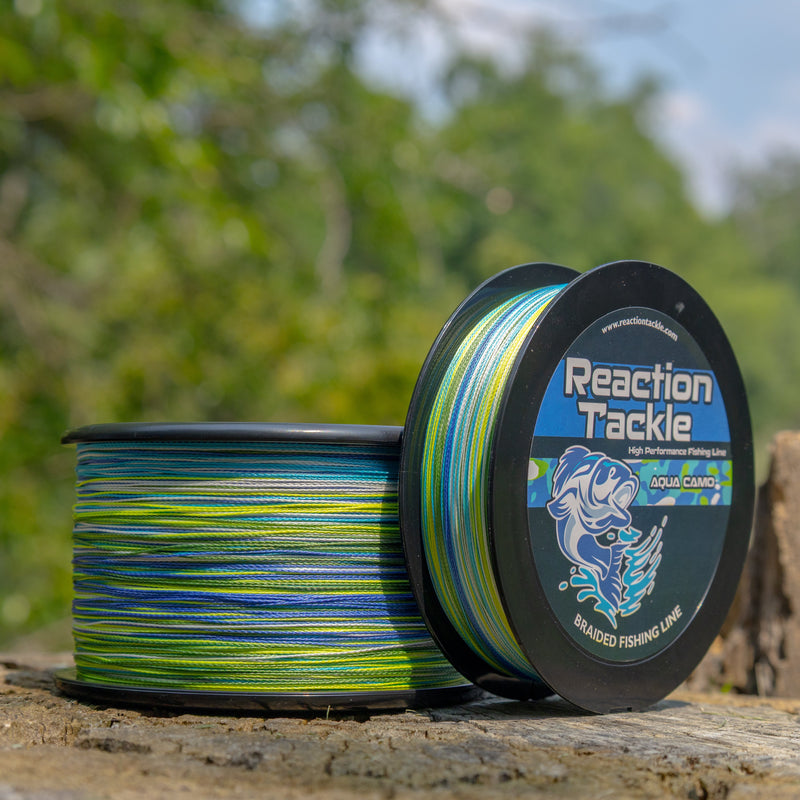 Load image into Gallery viewer, Reaction Tackle Braided Fishing Line - Aqua Camo
