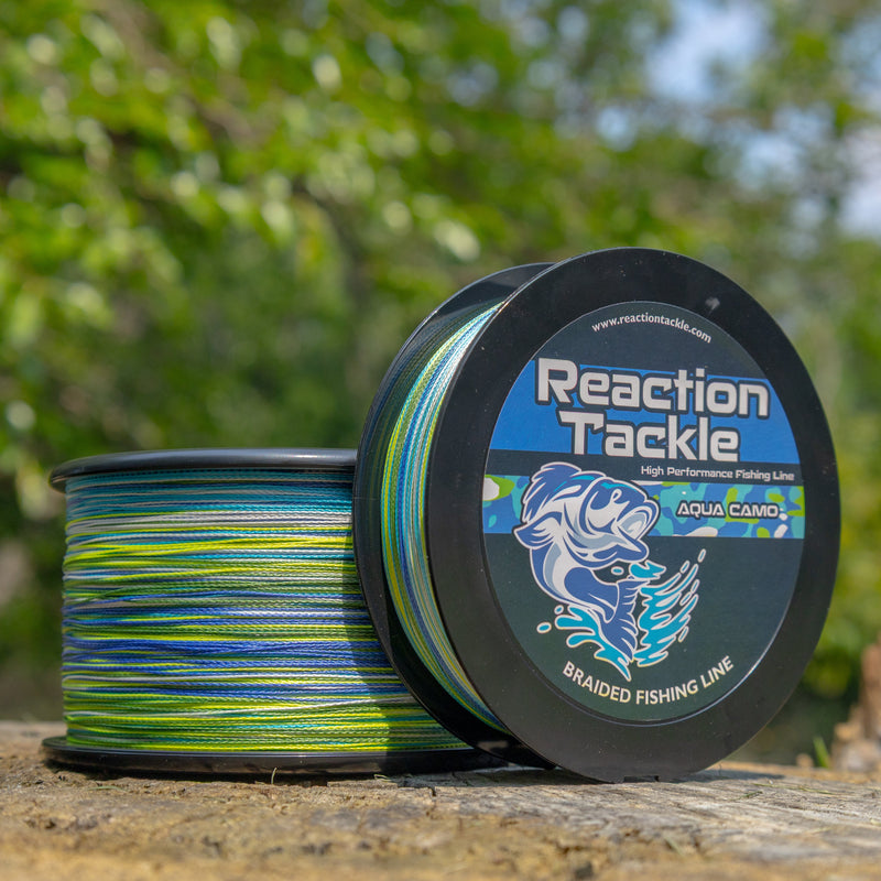 Load image into Gallery viewer, Reaction Tackle Braided Fishing Line - Aqua Camo

