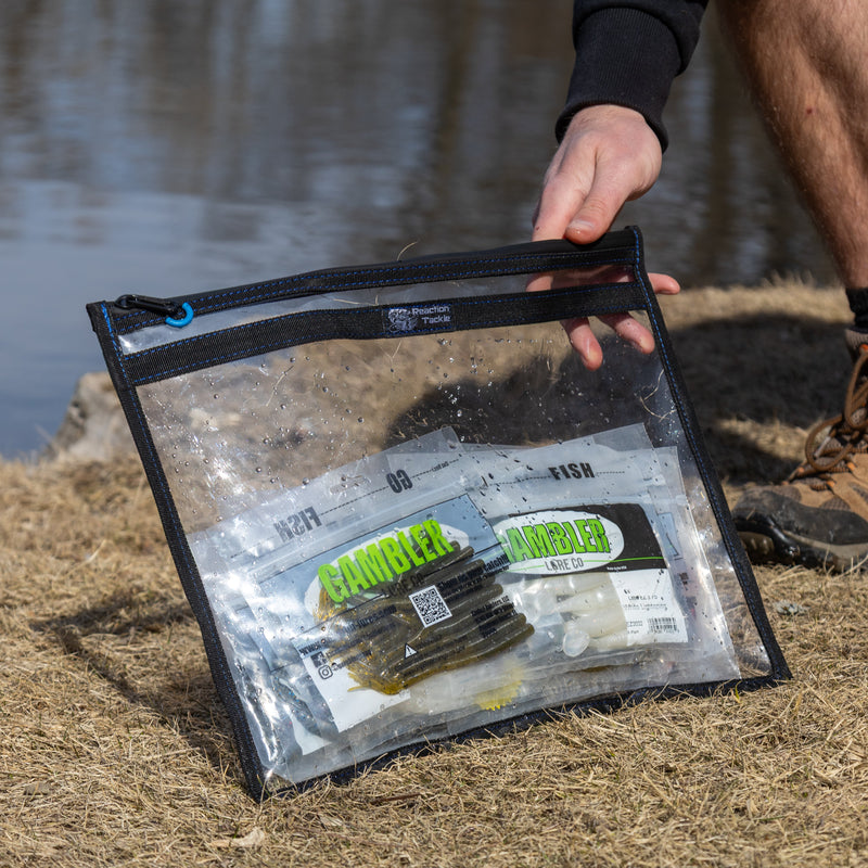 Load image into Gallery viewer, Reaction Tackle Clear Storage Bag Tackle Pak - Water-Resistant Plastic Storage
