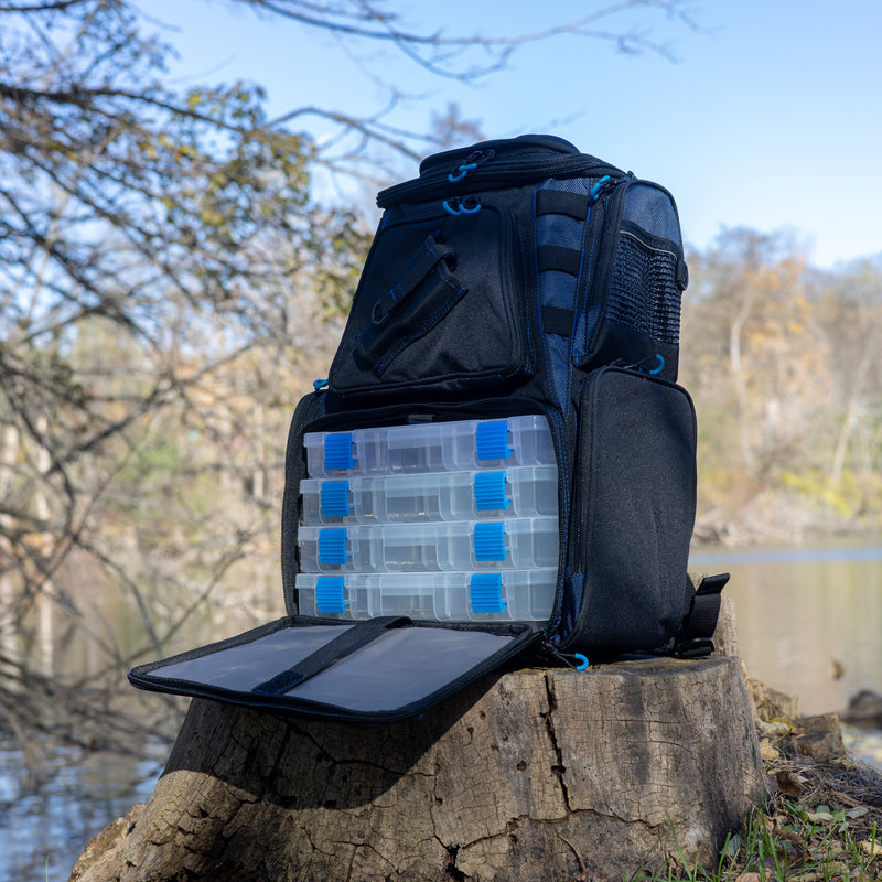 Load image into Gallery viewer, Reaction Tackle Fishing Tackle Backpack- Trays included
