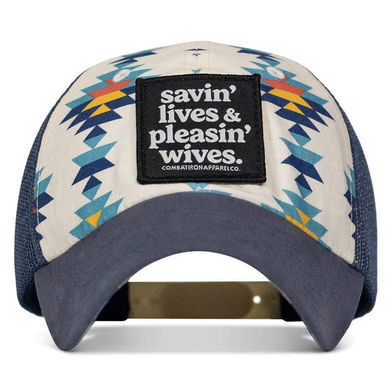 Load image into Gallery viewer, Ripstop Savin&#39; Lives &amp; Pleasin&#39; Wives Low Pro Snapback
