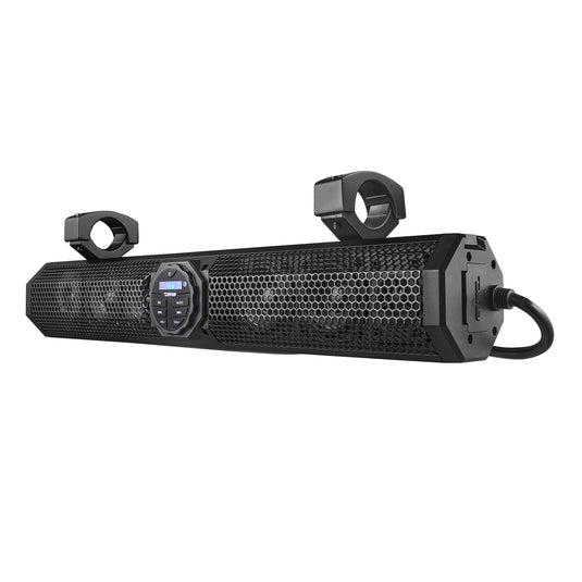 24" Marine Sound Bar Speaker System, 6 Speakers 600 Watts, Bluetooth® v5.0, Rotating Control Panel