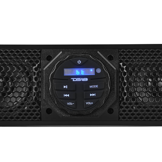 24" Marine Sound Bar Speaker System, 6 Speakers 600 Watts, Bluetooth® v5.0, Rotating Control Panel