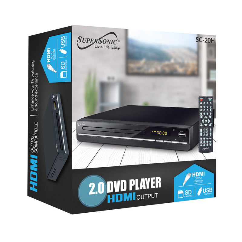 Load image into Gallery viewer, Supersonic 2.0 Channel DVD Player with HDMI Output
