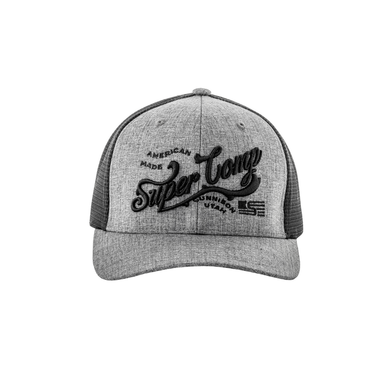 Load image into Gallery viewer, Super Comp FlexSnap Trucker Hat – Script Embroidered
