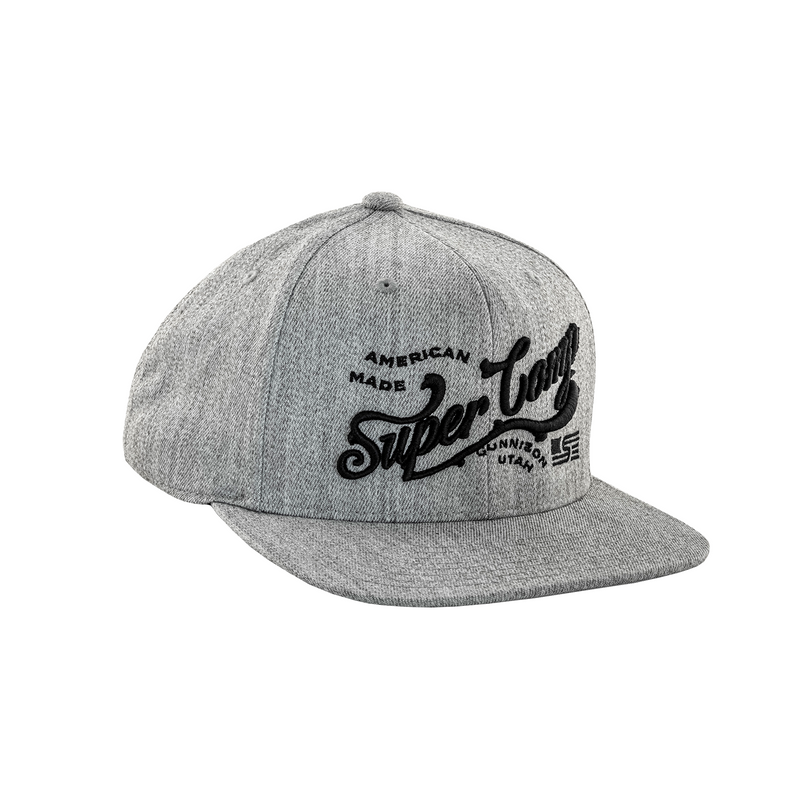 Load image into Gallery viewer, Super Comp Flat Brim Hat – Script Embroidered
