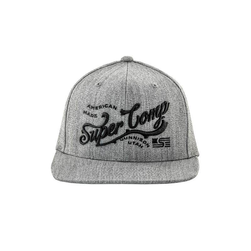 Load image into Gallery viewer, Super Comp Flat Brim Hat – Script Embroidered
