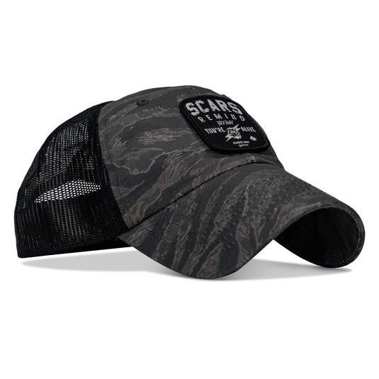 Scars Remind You You're Alive Patch Tactical Ripstop Mesh Snapback Hat