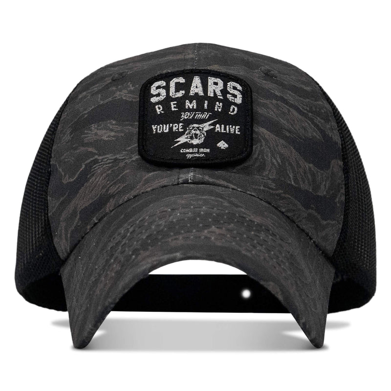Load image into Gallery viewer, Scars Remind You You're Alive Patch Tactical Ripstop Mesh Snapback Hat
