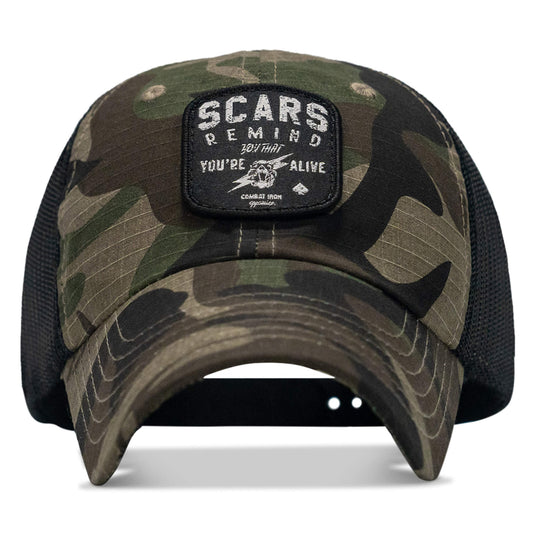 Scars Remind You You're Alive Patch Tactical Ripstop Mesh Snapback Hat