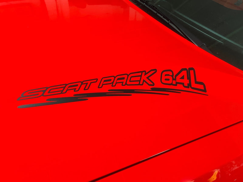 Load image into Gallery viewer, Scat Pack 6.4 Liter Hood Splash Decals for 2015-2024 Dodge Challenger/Charger (x2)
