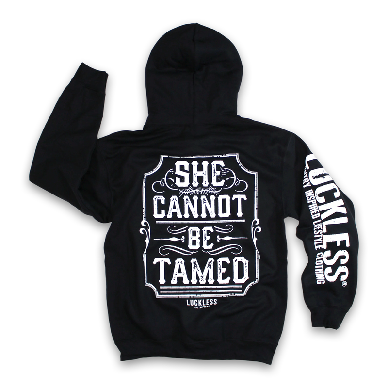 Load image into Gallery viewer, She Cannot Be Tamed Hoodie | Black
