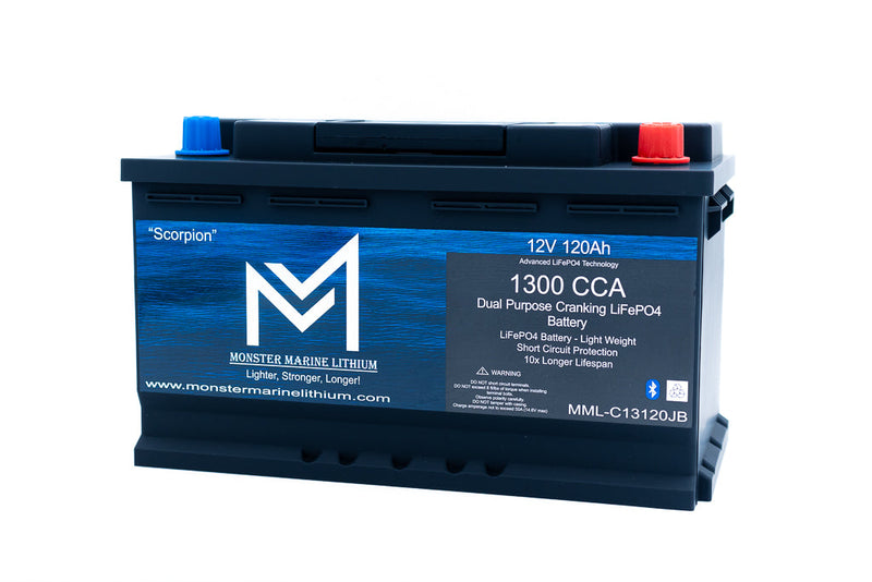 Load image into Gallery viewer, 1300CCA 120Ah Dual Purpose Bluetooth Cranking Lithium "Scorpion" - Bluetooth - MML-13C120B
