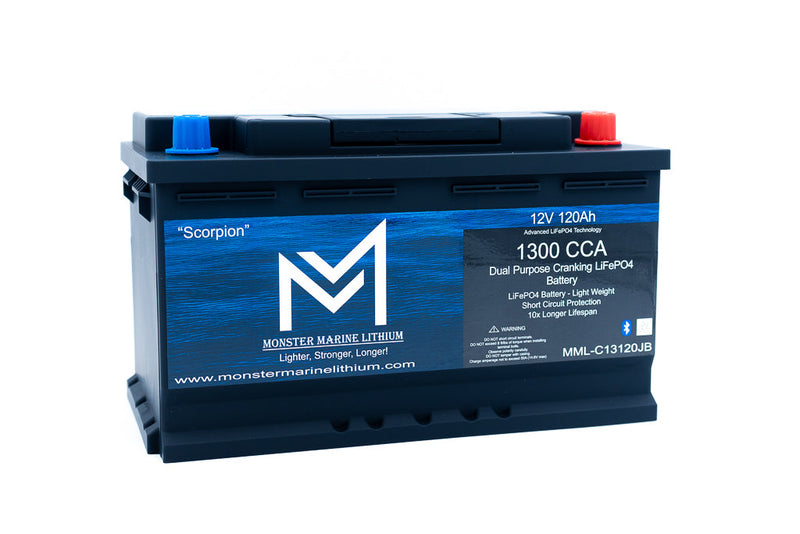 Load image into Gallery viewer, 1300CCA 120Ah Dual Purpose Bluetooth Cranking Lithium "Scorpion" - Bluetooth - MML-13C120B
