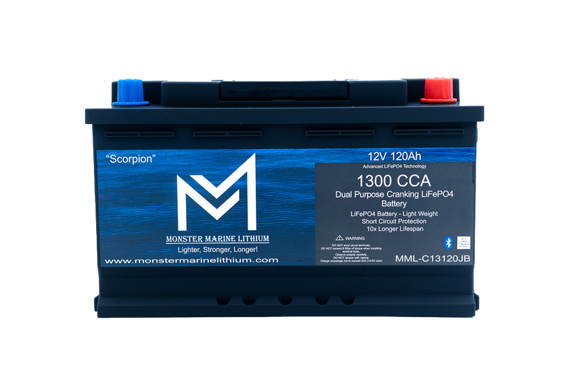 Load image into Gallery viewer, 1300CCA 120Ah Dual Purpose Bluetooth Cranking Lithium "Scorpion" - Bluetooth - MML-13C120B

