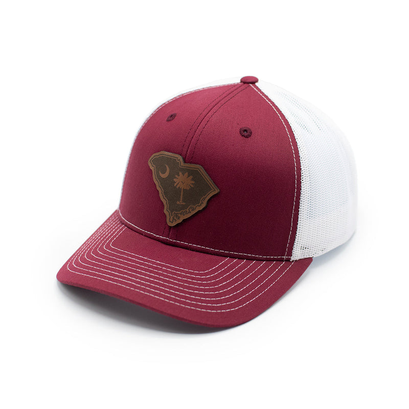 Load image into Gallery viewer, SC State Flag Leather Patch Hat

