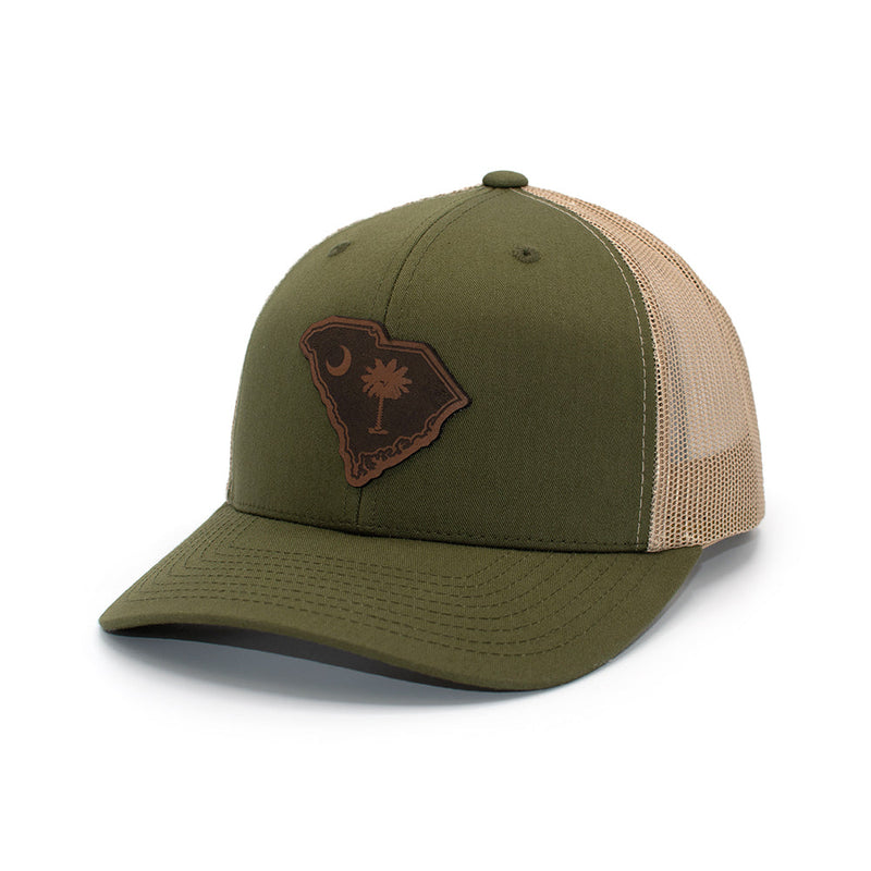 Load image into Gallery viewer, SC State Flag Leather Patch Hat
