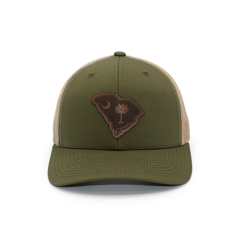 Load image into Gallery viewer, SC State Flag Leather Patch Hat
