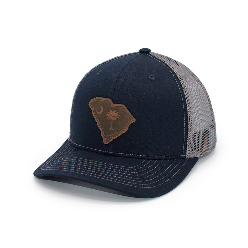 Load image into Gallery viewer, SC State Flag Leather Patch Hat

