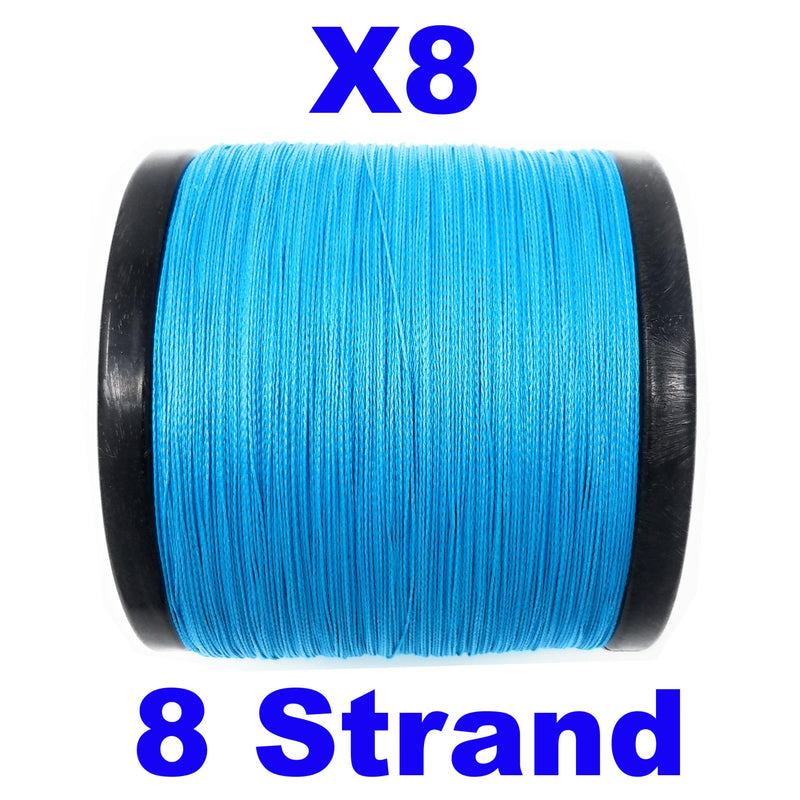 Load image into Gallery viewer, Reaction Tackle X8 Braided Fishing Line - Sea Blue 8 Strand

