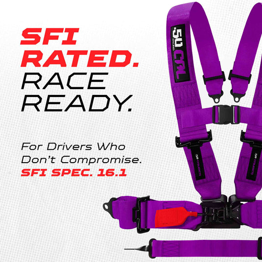 SFI Approved 2" and  3" 5 point Harness, Racing Harness