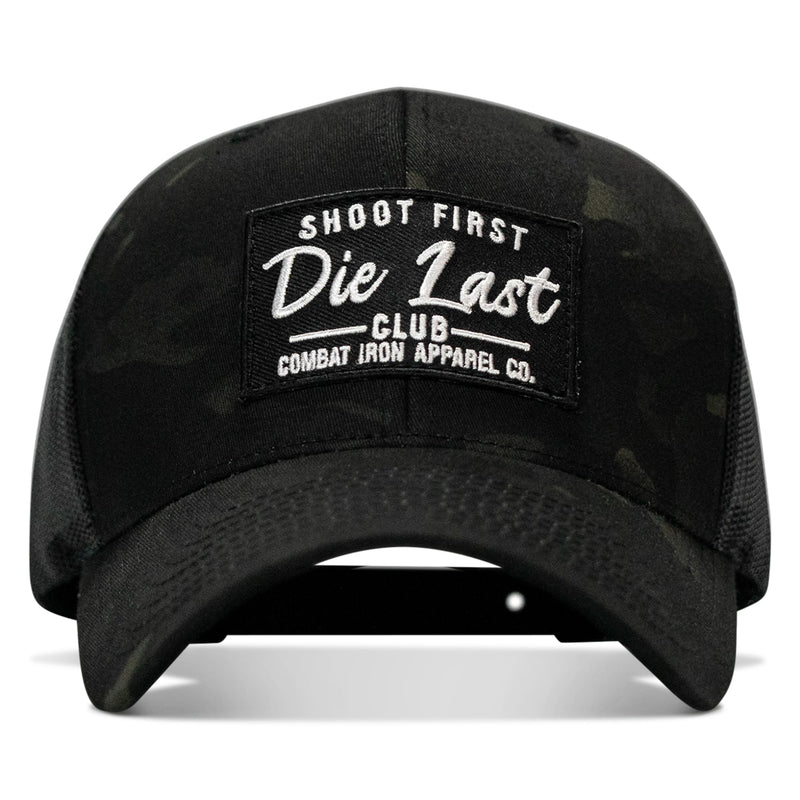 Load image into Gallery viewer, Shoot First. Die Last. Club Patch Snapback

