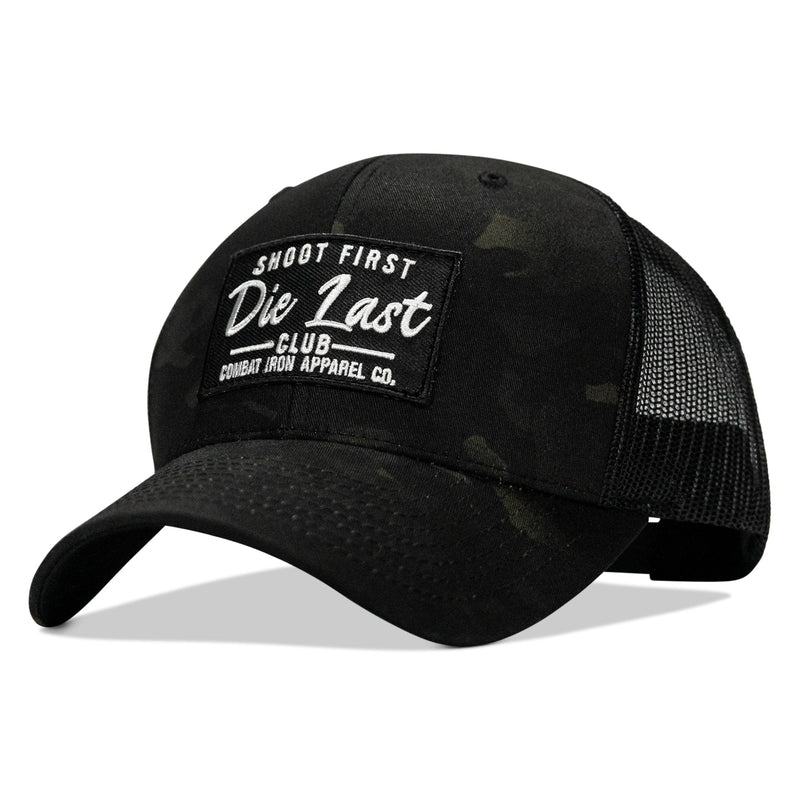 Load image into Gallery viewer, Shoot First. Die Last. Club Patch Snapback
