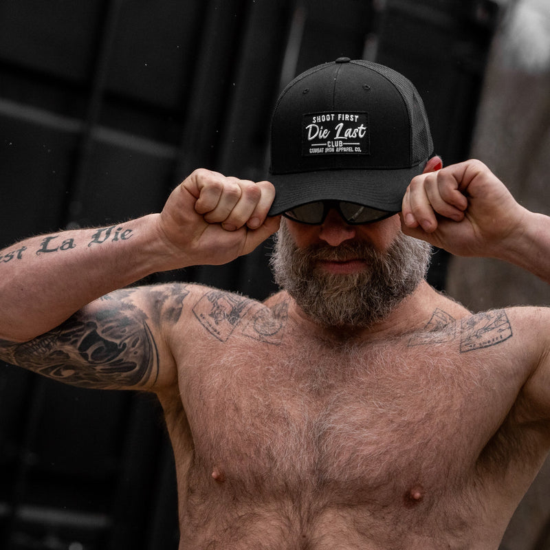 Load image into Gallery viewer, Shoot First. Die Last. Club Patch Snapback
