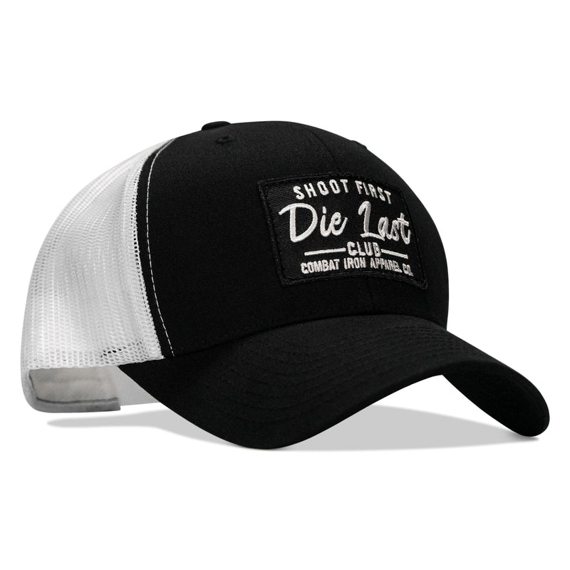 Load image into Gallery viewer, Shoot First. Die Last. Club Patch Snapback

