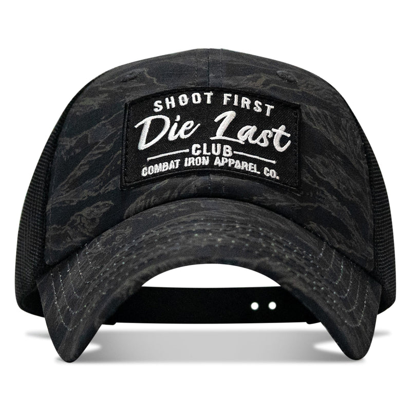 Load image into Gallery viewer, Shoot First. Die Last. Club Patch Tactical Ripstop Mesh Snapback Hat
