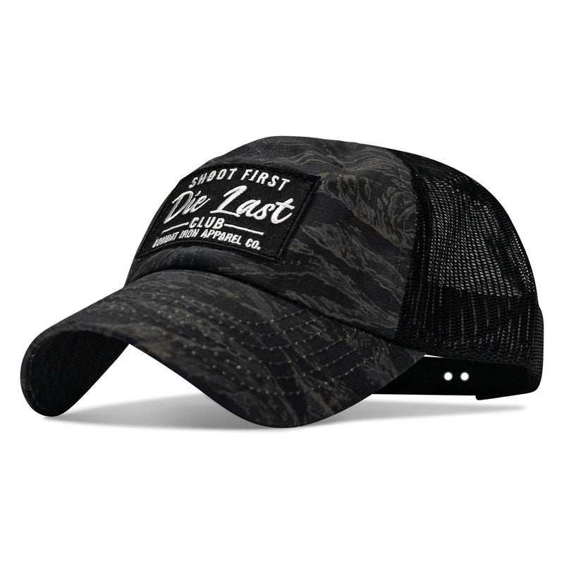 Load image into Gallery viewer, Shoot First. Die Last. Club Patch Tactical Ripstop Mesh Snapback Hat
