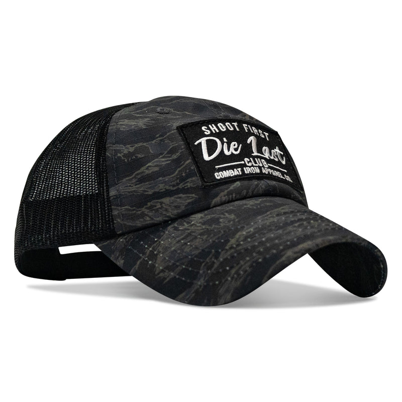 Load image into Gallery viewer, Shoot First. Die Last. Club Patch Tactical Ripstop Mesh Snapback Hat
